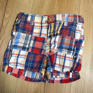 Janie and‎ Jack Colorful Plaid Patchwork Shorts Boys Size 18 Months